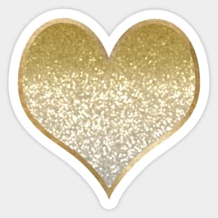 Heart - golden gradient Sticker